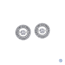 10kt White Gold Pulse Diamond Earrings