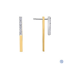 10kt Yellow Gold Diamond Bar Earrings