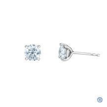 14kt White Gold Lab Created Diamond Studs