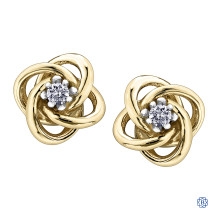 10kt Yellow Gold Canadian Diamond Earrings