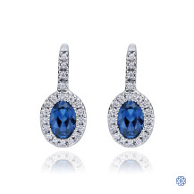 Gabriel & Co. 14kt White Gold Sapphire Diamond Earrings