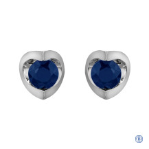 10kt White Gold Sapphire Stud Earrings