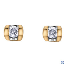 10kt Yellow Gold 0.06ct Tension Set Diamond Earrings