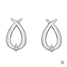 10kt White Gold 0.04ct Diamond Earrings