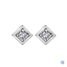 10kt White Gold 0.08ct Diamond Stud Earrings