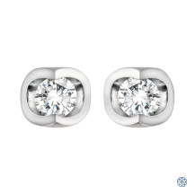 10kt White Gold 0.06ct Tension Set Diamond Earrings