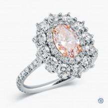 18kt White and Rose Gold Natural Pink Diamond Ring