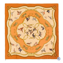 Hermès La Cle Des Champs Silk Scarf