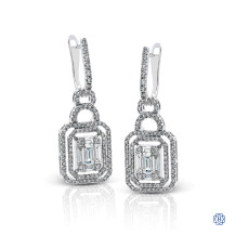 Simon G 18kt white gold diamond earrings