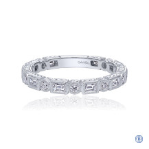 Gabriel & Co. 14kt White Gold Diamond Stackable Ring