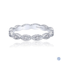 Gabriel & Co. 14K White Gold Diamond Marquise Station Ring