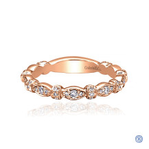 Gabriel & Co. 14kt Rose Gold Diamond Stackable Ring