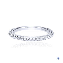 Gabriel & Co. 14K White Gold Twisted Rope Stackable Ring