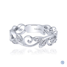 TEST - not for purchase - Gabriel & Co. 14kt White Gold Diamond Stackable Ring