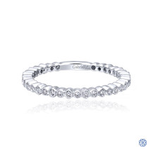 Gabriel & Co. 14kt White Gold Diamond Stackable Ring