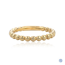 Gabriel & Co. 14K Yellow Gold Beaded Stackable Ring