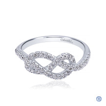 Gabriel & Co. 14kt White Gold Diamond Knot Ring