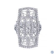 Gabriel & Co. 14kt White Gold Diamond Ring