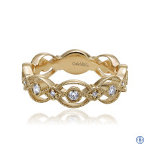 Gabriel & Co. 14kt Yellow Gold Diamond Stackable Ring