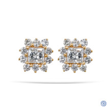 18kt Yellow Gold 1.09ct Diamond Earrings