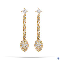 18kt Yellow Gold 1.98ct Diamond Earrings