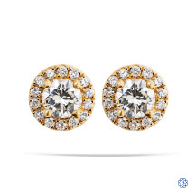 18kt Yellow Gold 1.11ct Diamond Stud Earrings