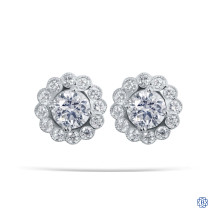 18kt White Gold 1.71ct Diamond Stud Earrings