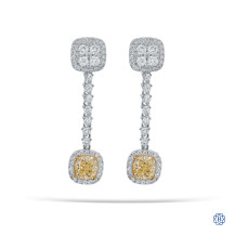 14kt White and Yellow Gold Diamond Earrings