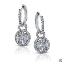 Simon G 18kt white gold diamond earrings