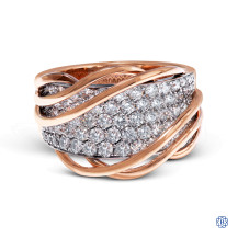 Simon G 18kt rose and white gold diamond Ring