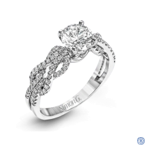 18kt White Gold Simon G Moissanite Engagement Ring