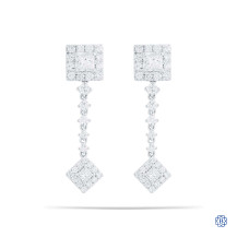 18kt White Gold Diamond Drop Earrings