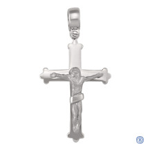 White Gold Crucifix Pendant