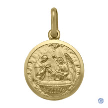 Yellow Gold Baptism Pendant