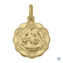 Yellow Gold Baptism Pendant