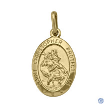 Solid Gold St. Christopher Pendant