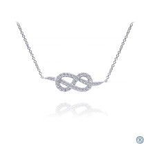 Gabriel & Co. 14kt White Gold Diamond Eternal Love Necklace