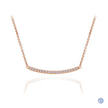 Gabriel & Co. 14kt Rose Gold Diamond Bar Necklace