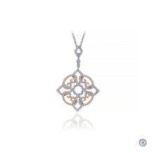 Gabriel & Co. 14kt White & Rose Gold Diamond Necklace