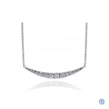 Gabriel & Co. 14kt White Gold Diamond Bar Necklace