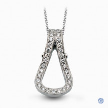 18kt White Gold Simon G 0.21ct Diamond Pendant Necklace