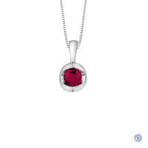 10kt White Gold Ruby Tension Set Pendant