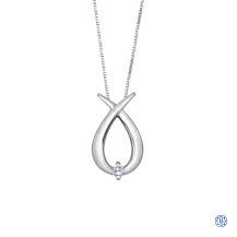 10kt White Gold 0.04ct Diamond Pendant