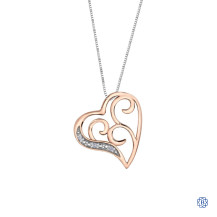 10kt Rose Gold Diamond Necklace