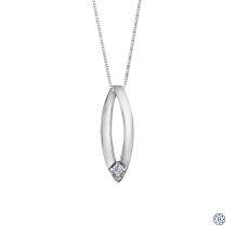 10kt White Gold 0.03ct Diamond Pendant