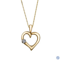 10kt Yellow Gold Diamond Heart Pendant