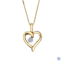 10kt Yellow Gold Forever Jewellery Diamond Heart Pendant
