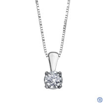 10kt White Gold 0.03ct Claw Set Diamond Pendant