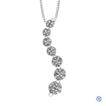 10kt White Gold Forever Jewellery 0.04ct Journey Diamond Pendant