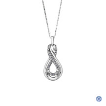 10kt White Gold 0.05ct Infinity Diamond Pendant